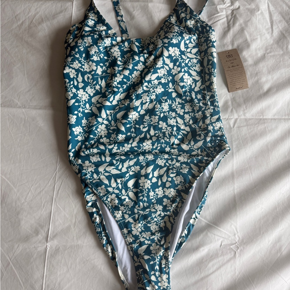 Albion Blue Floral One Piece